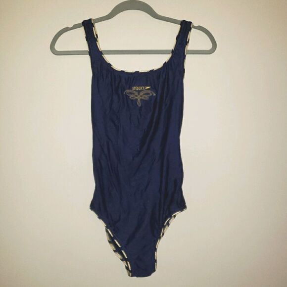 VINTAGE SPEEDO SWIMSUIT ONE PIECE SIZE 10 - Picture 1 of 6